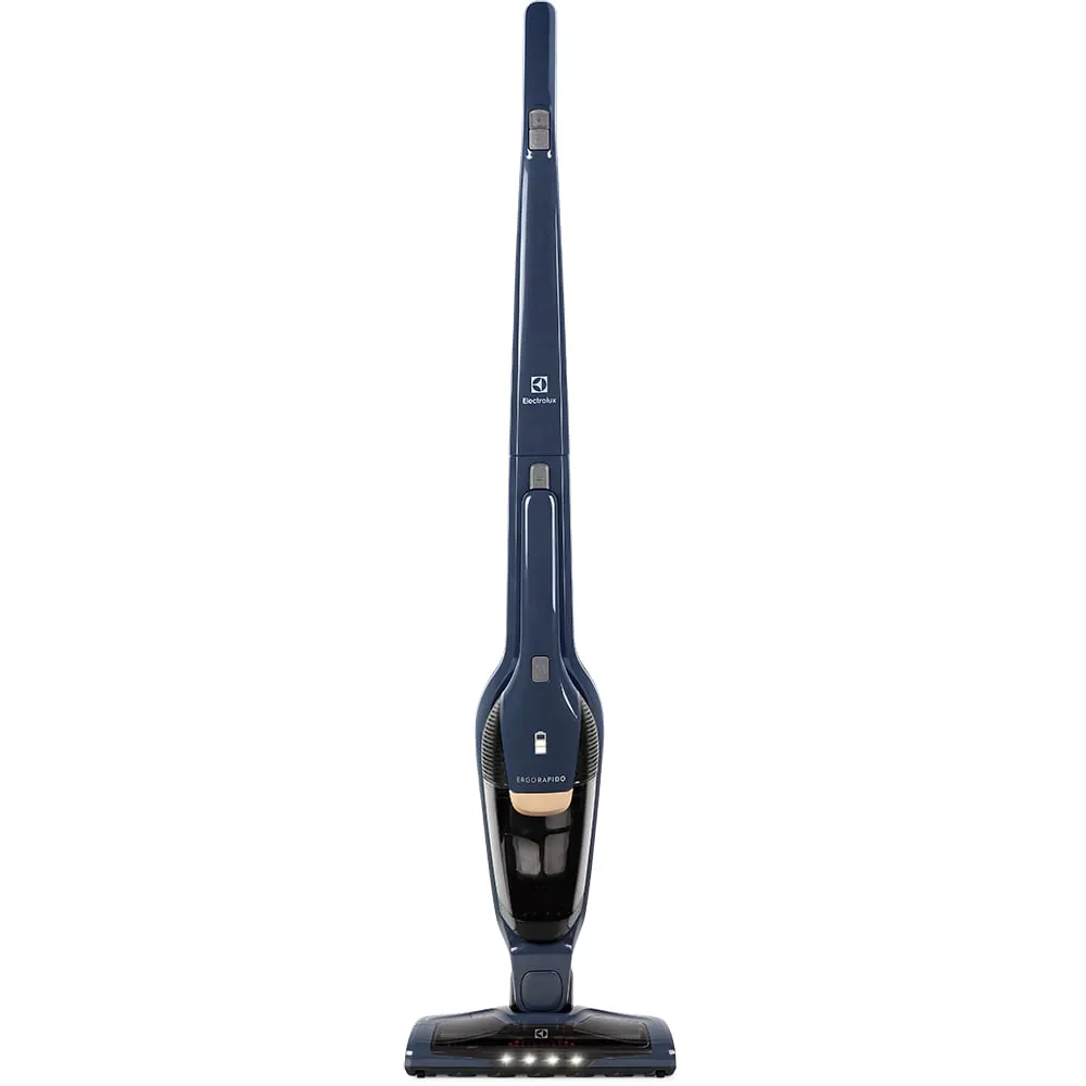 Aspirador De Pó Vertical Sem Fio Electrolux Ergorapido 2 Em 1 Luz Led Até 35 Min Azul (erg25n) Bivolt