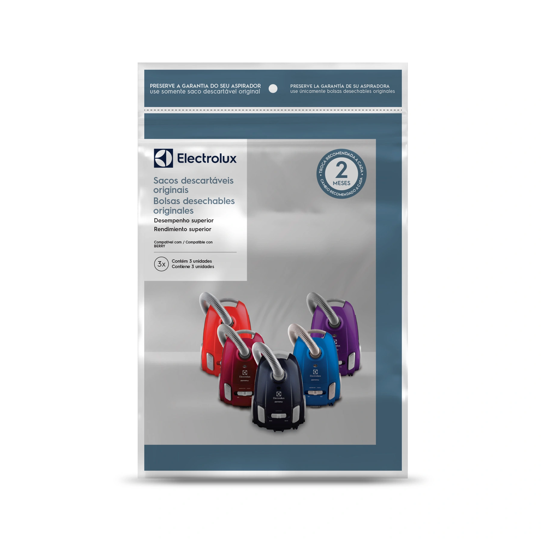 Saco Descartável Original Para Aspirador De Pó Sbebe Electrolux 3un