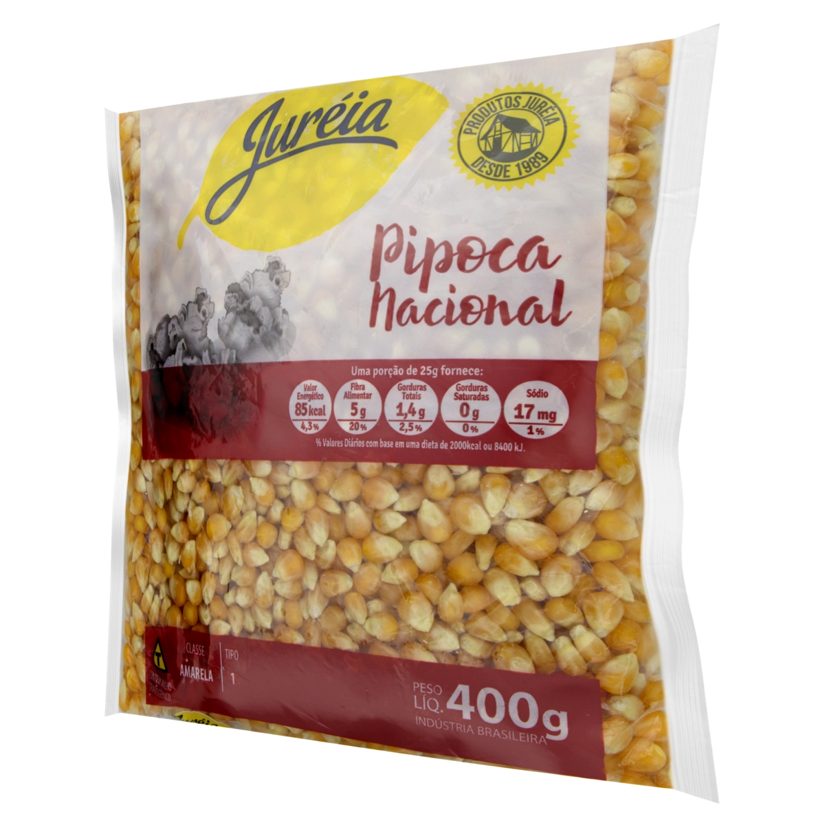 Milho Para Pipoca Tipo 1 Juréia Pacote 400g