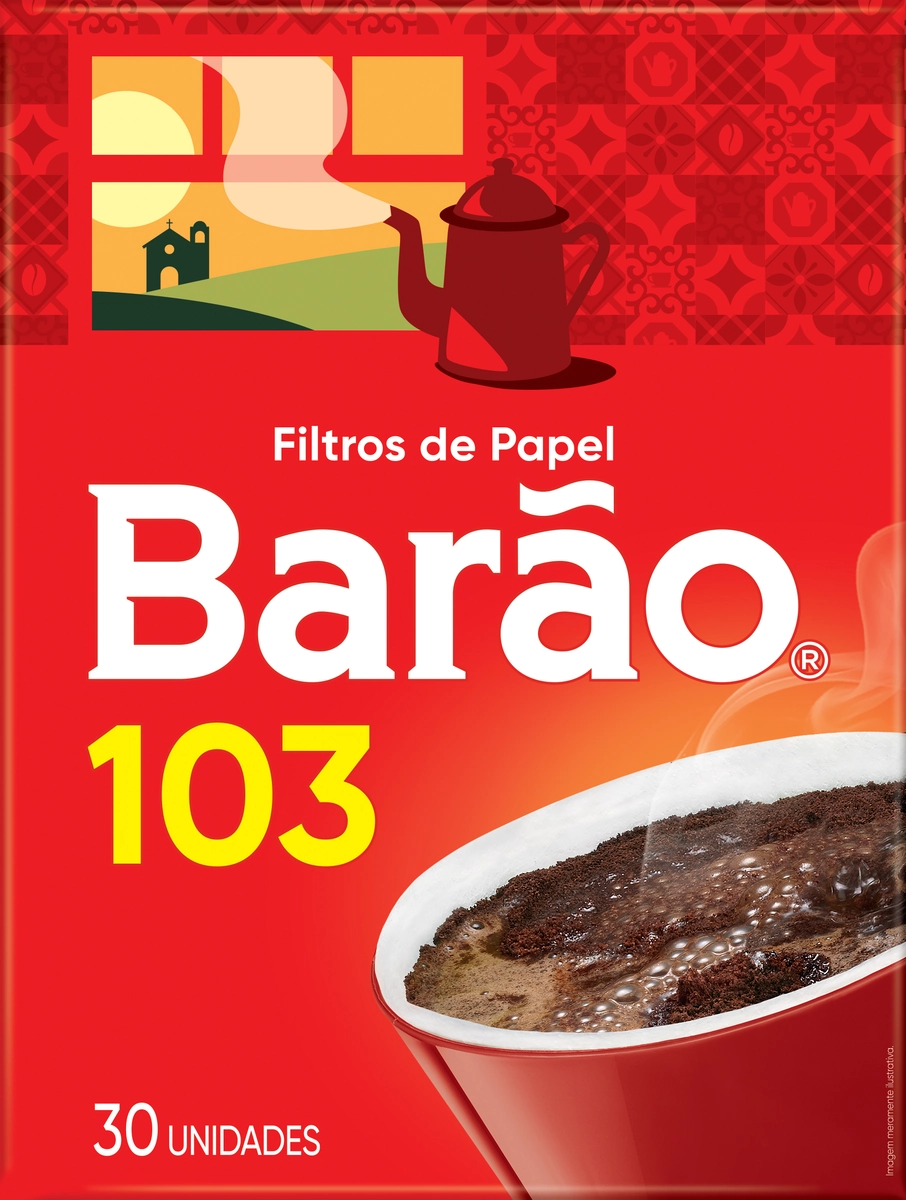 Filtro De Papel Barão 103 Caixa 30 Unidades
