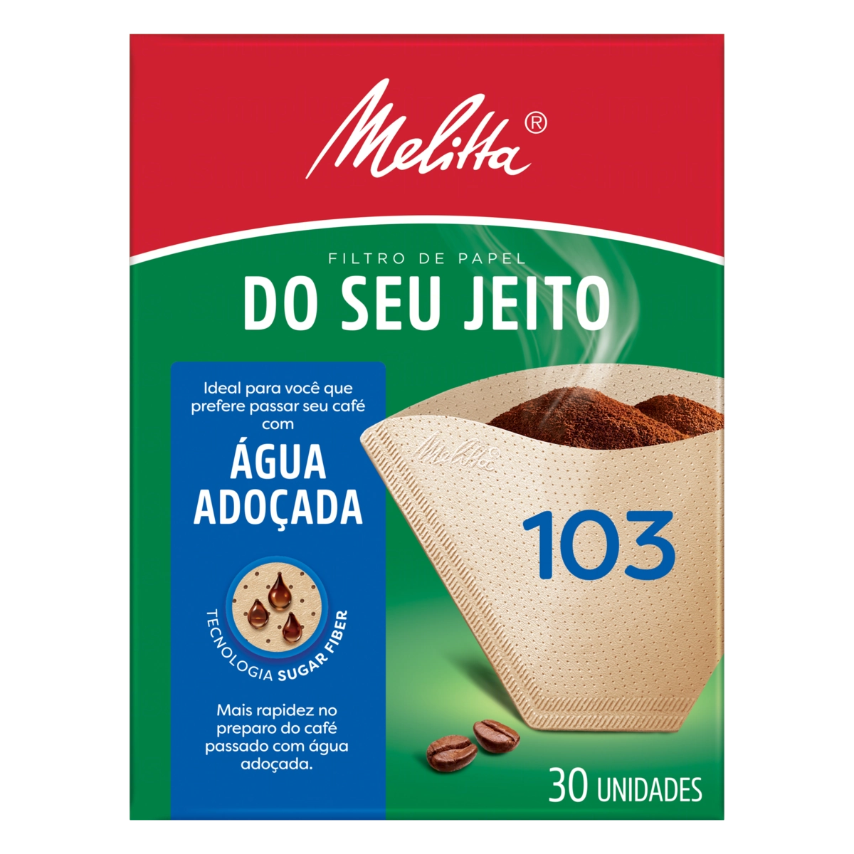 Filtro De Papel água Adoçada Melitta Do Seu Jeito 103 Caixa 30 Unidades