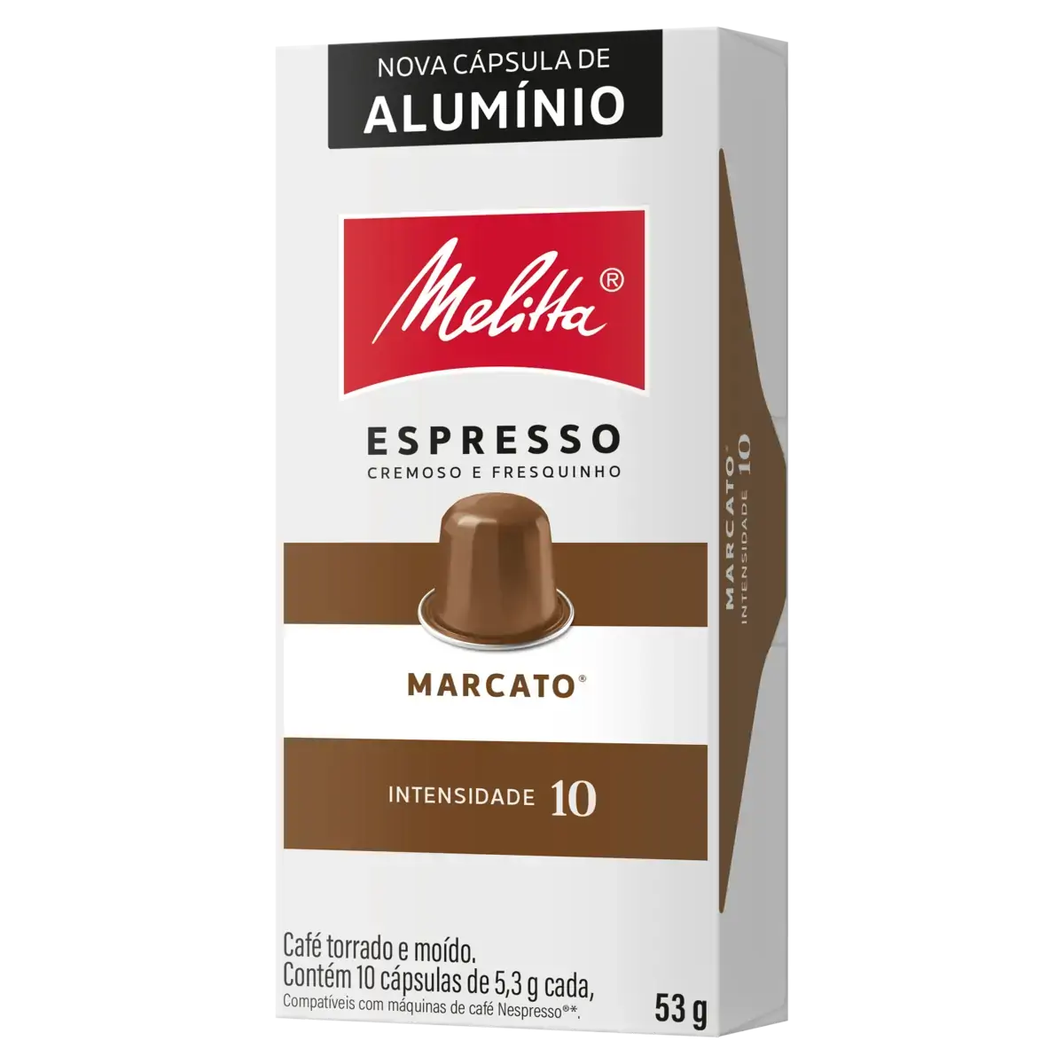 Café Em Cápsula Torrado E Moído Marcato Espresso Melitta Caixa 53g 10 Unidades