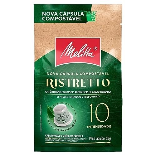 Café Em Cápsula Torrado E Moído Ristretto Espresso Melitta Pacote 52g 10 Unidades