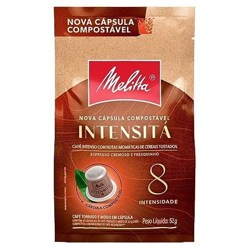Café Em Cápsula Torrado E Moído Intensitá Espresso Melitta Pacote 52g 10 Unidades