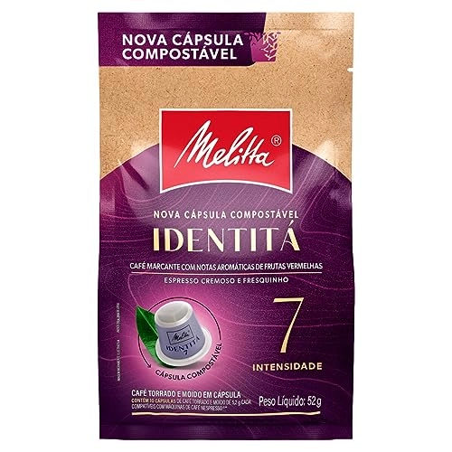 Café Em Cápsula Torrado E Moído Identitá Espresso Melitta Pacote 52g 10 Unidades