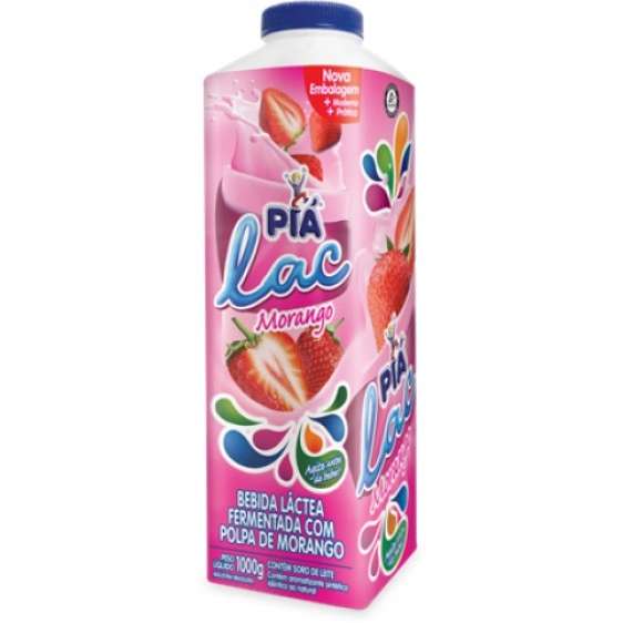 Bebida Lactea Líquido Pia 1lt Morango