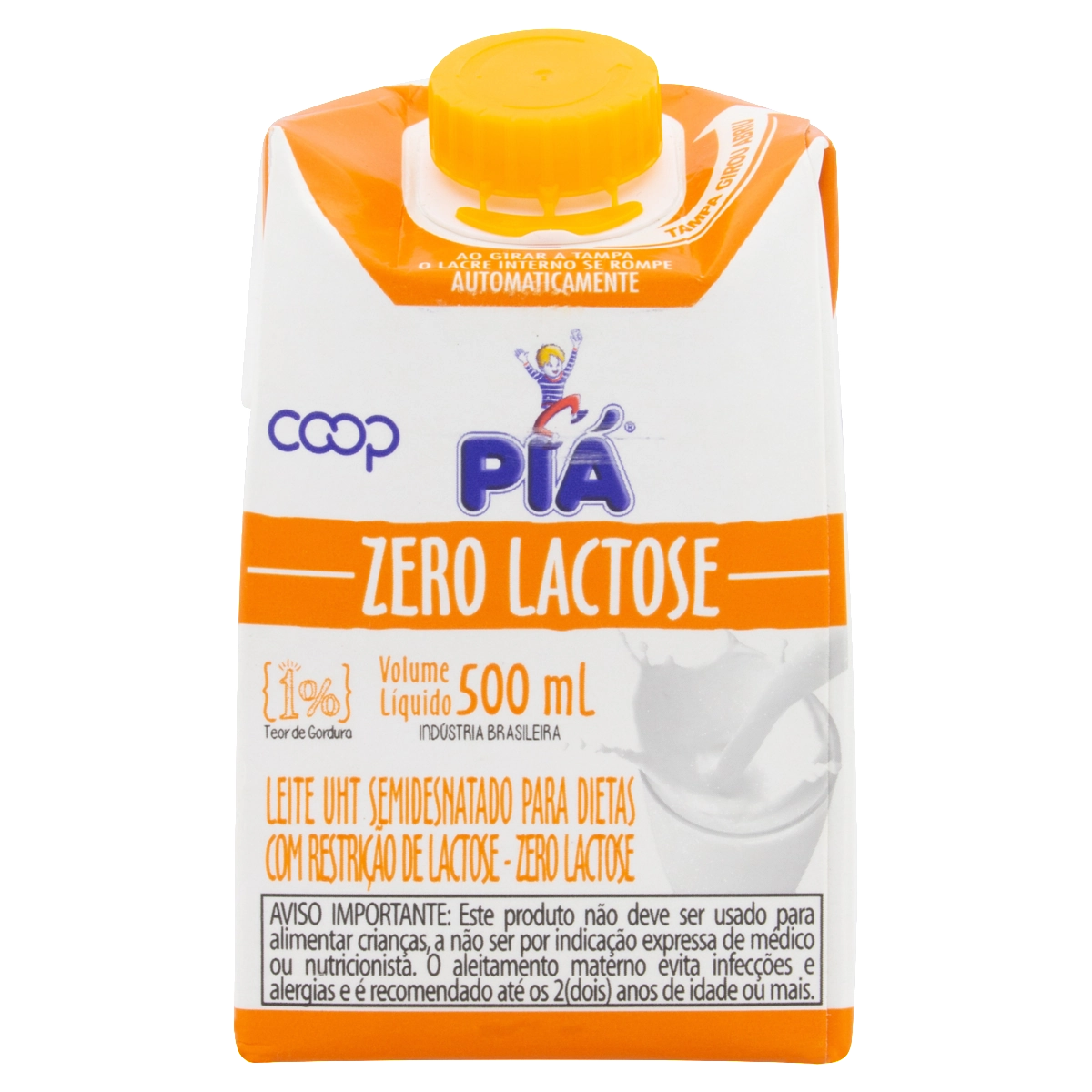Leite Uht Semidesnatado Zero Lactose Piá Caixa 500ml