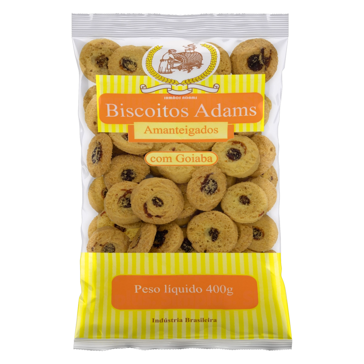 Biscoito Amanteigado Com Goiaba Biscoitos Adams Pacote 400g