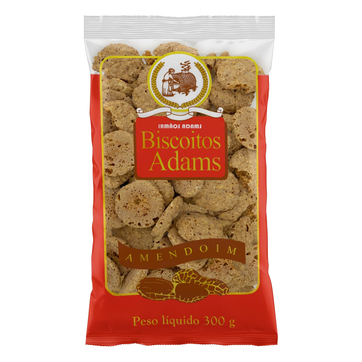 Biscoito Amendoim Biscoitos Adams Pacote 300g