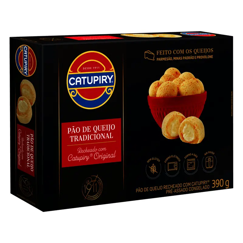 Pão de Queijo Tradicional Recheado CATUPIRY Caixa 390g