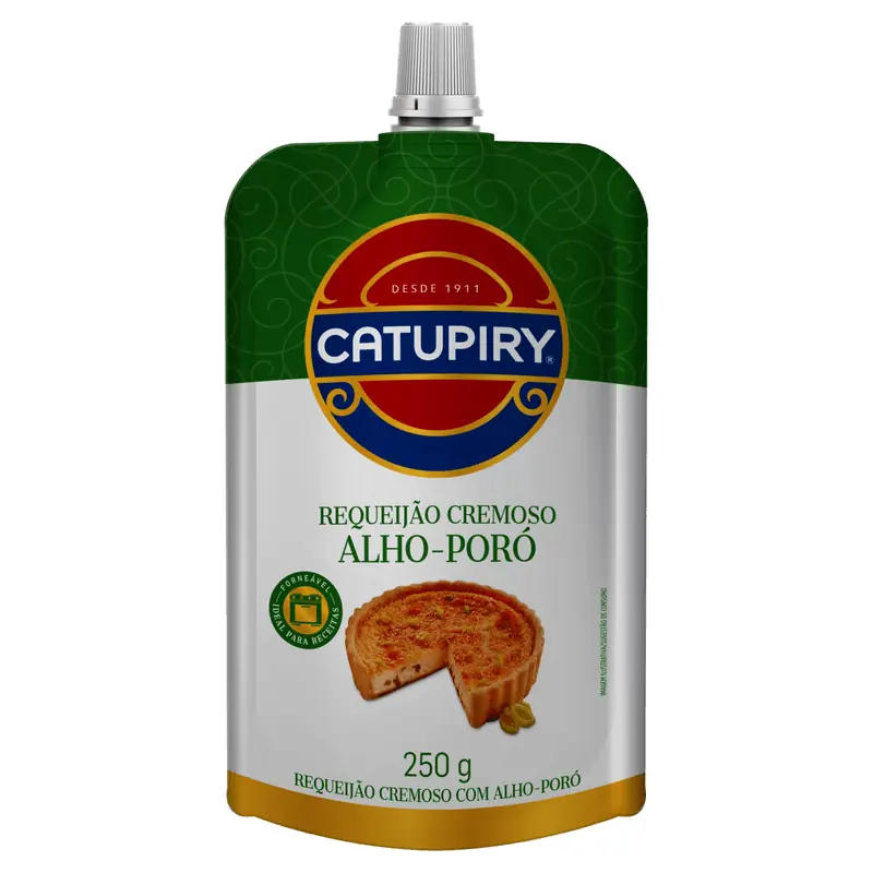 Requeijão Cremoso Com Alho Poró Catupiry Squeeze 250g