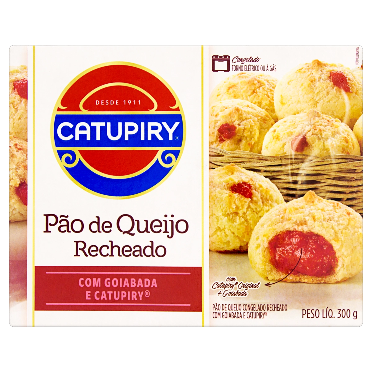 Pão De Queijo Congelado Recheio Goiabada E Catupiry Caixa 300g