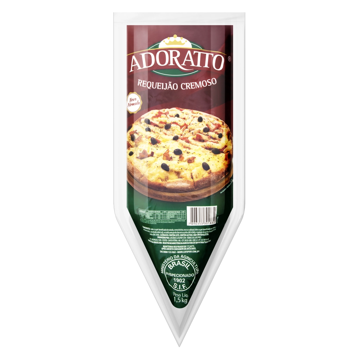 Requeijão Cremoso Adoratto Bisnaga 1,5kg