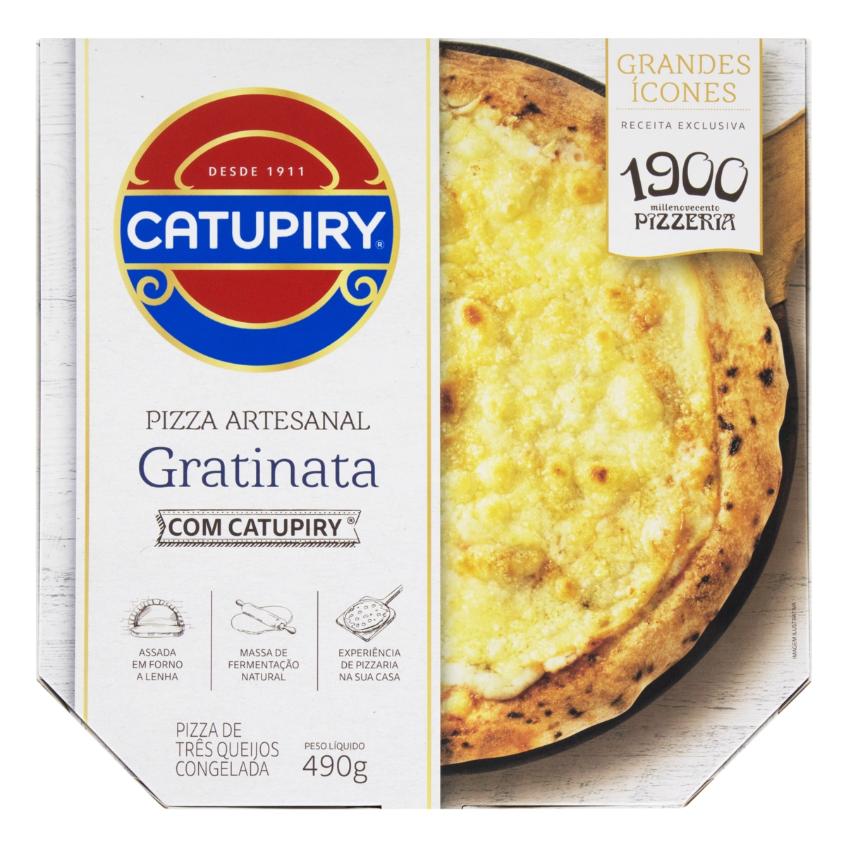 Pizza Artesanal Gratinata Catupiry Caixa 490g
