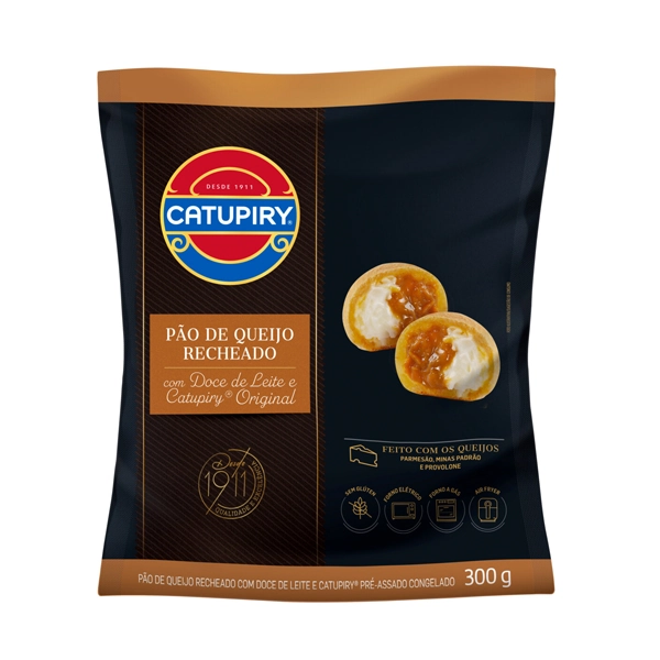 Pão De Queijo Congelado Recheio Doce De Leite E Catupiry Original Pacote 300g