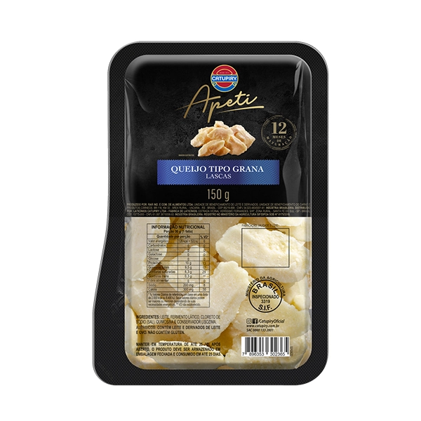 Queijo Grana Lascas Catupiry Apeti 150g