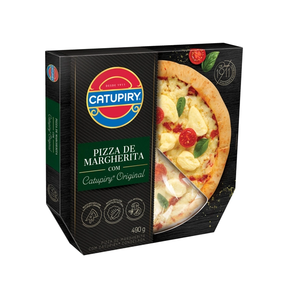 Pizza Artesanal Margherita Com Catupiry Original Caixa 490g