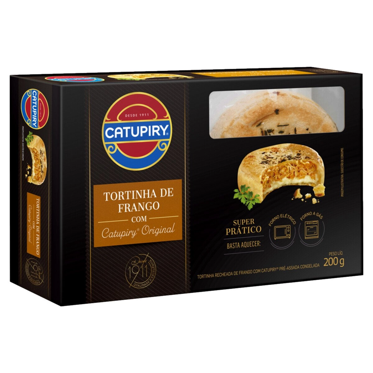 Tortinha Congelada Pré Assada Recheio Frango Com Catupiry Caixa 200g