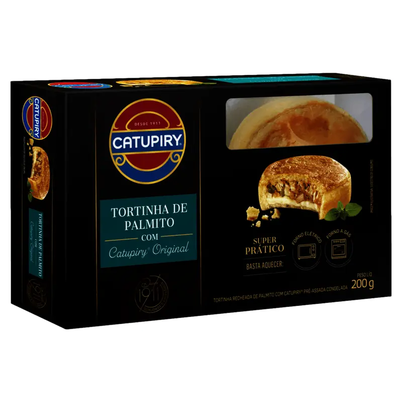 Tortinha Congelada Palmito Catupiry Original 200g