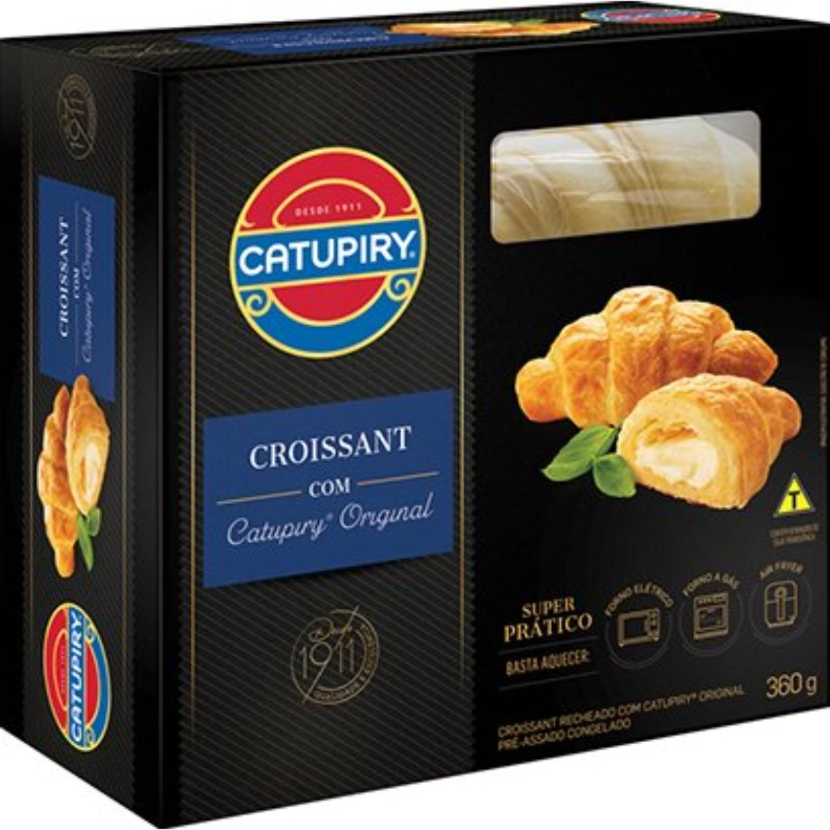 Croissant Congelado Pré Assado Recheio Catupiry Original Caixa 360g