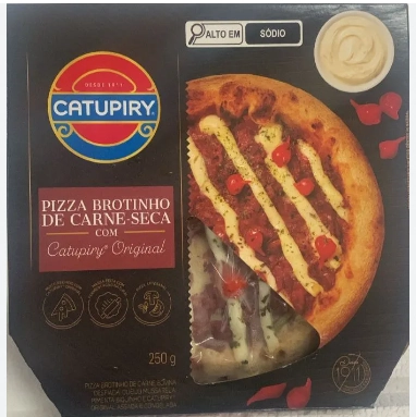 Pizza Artesanal Brotinho Carne Seca Com Catupiry Original Caixa 250g