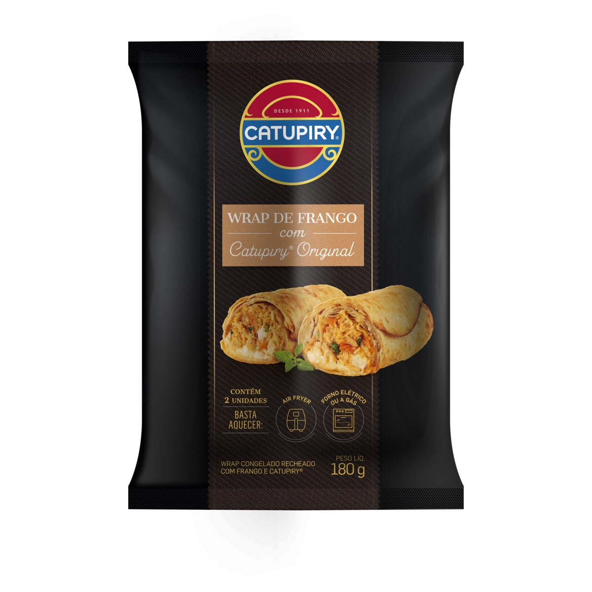 Wrap Recheio Frango Com Catupiry Original Pacote 180g 2 Unidades