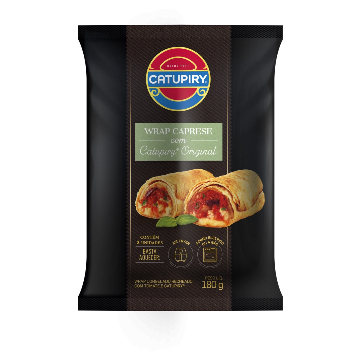 Wrap Recheio Caprese Com Catupiry Original Pacote 180g 2 Unidades