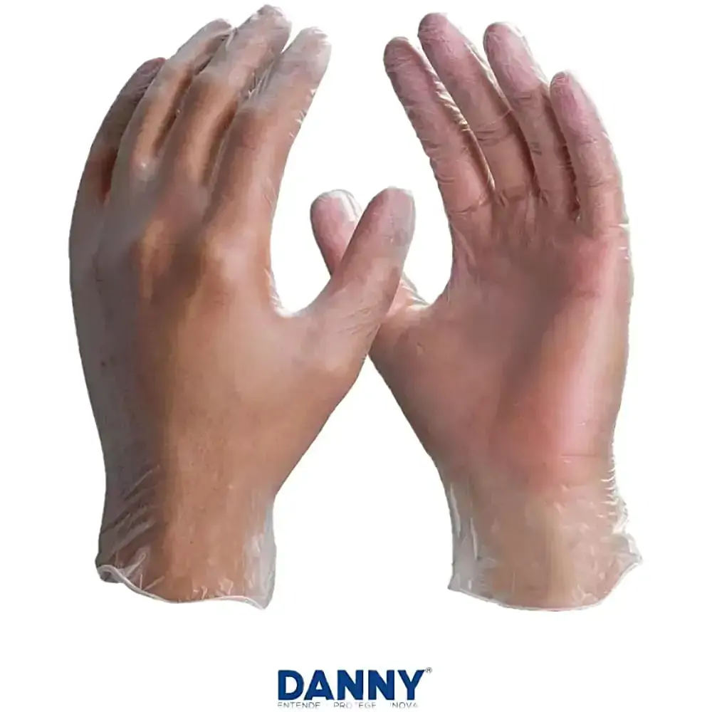 Luva Vinil Danny G Sem Talco C/ 100