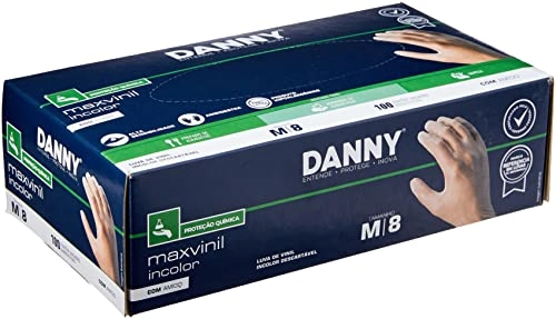 Luva Procedimento Vinnil Danny M 100unidade