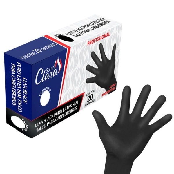 Luva Latex Danny Maxi Black C/20 Pequeno