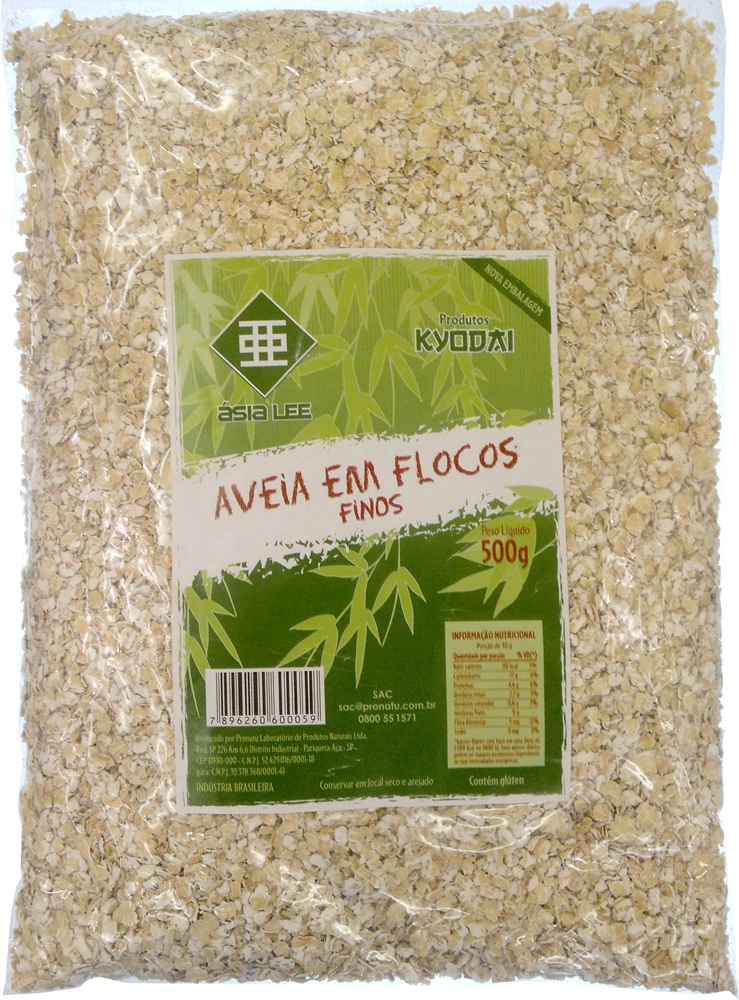 Aveia Em Flocos Finos 500g Asia Lee