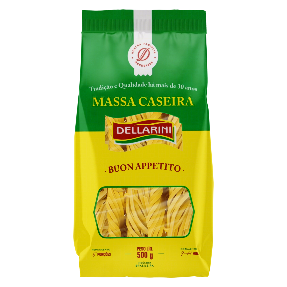 Macarrão De Trigo Caseiro Talharim Dellarini Pacote 500g