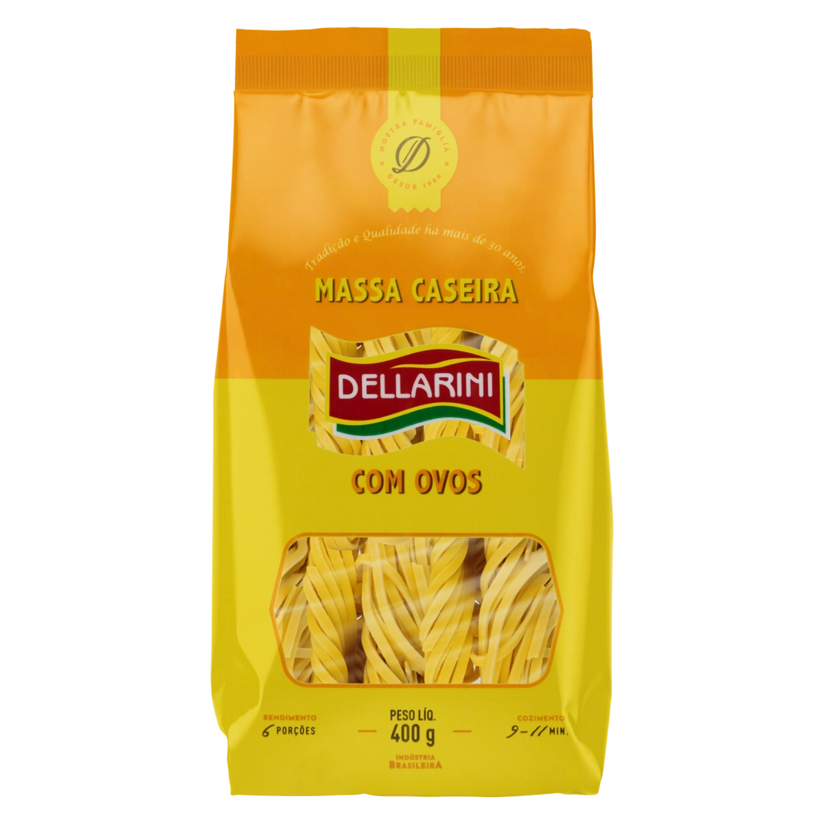Macarrão Com Ovos Caseiro Talharim Dellarini Pacote 400g