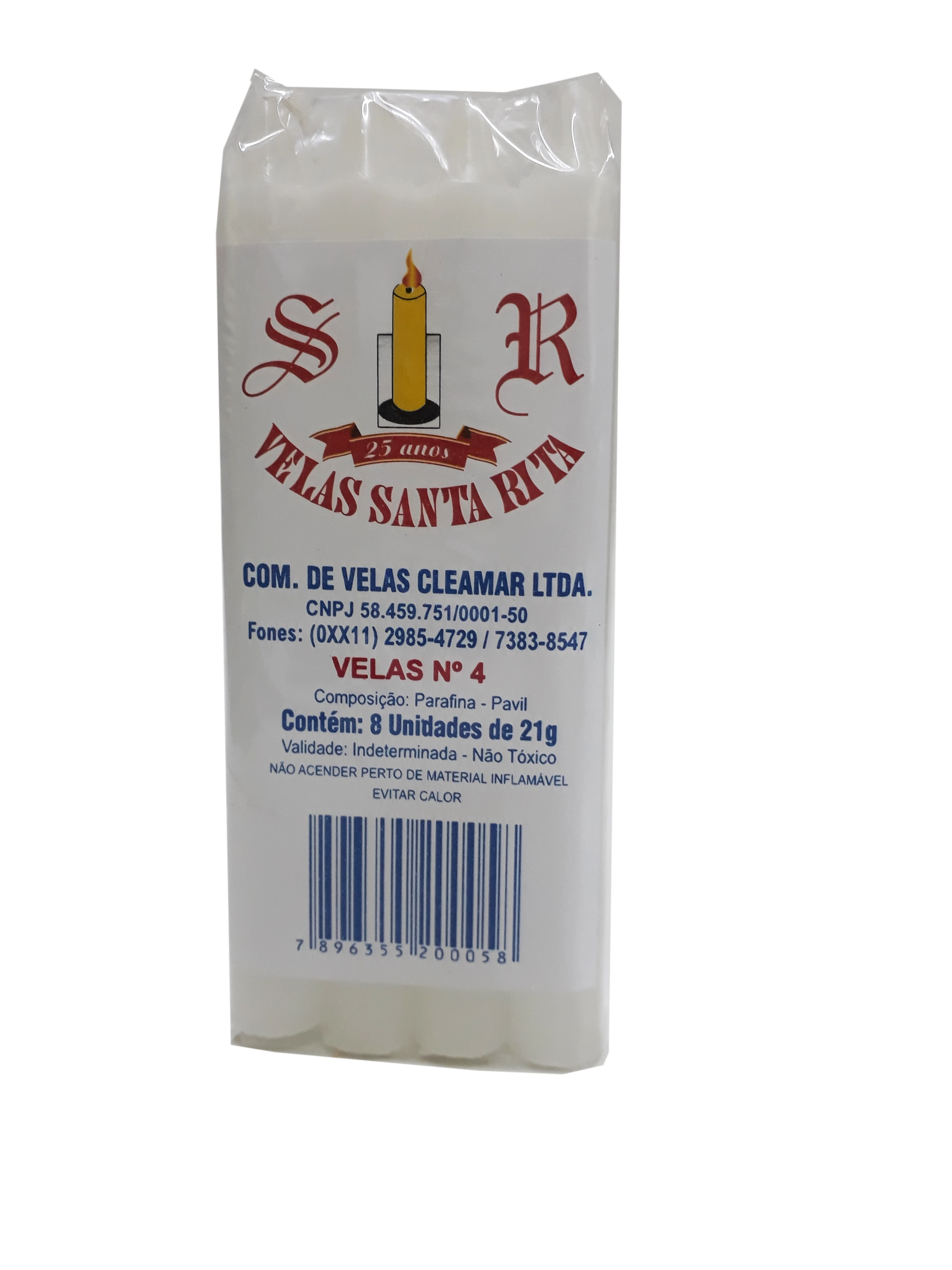 Velas Santa Rita N?4 C/8u 185gr