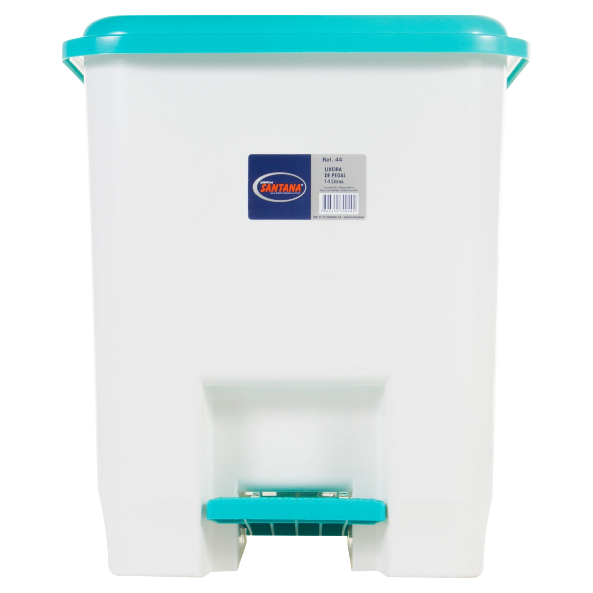 Lixeira Com Pedal Branca 14l Plásticos Santana