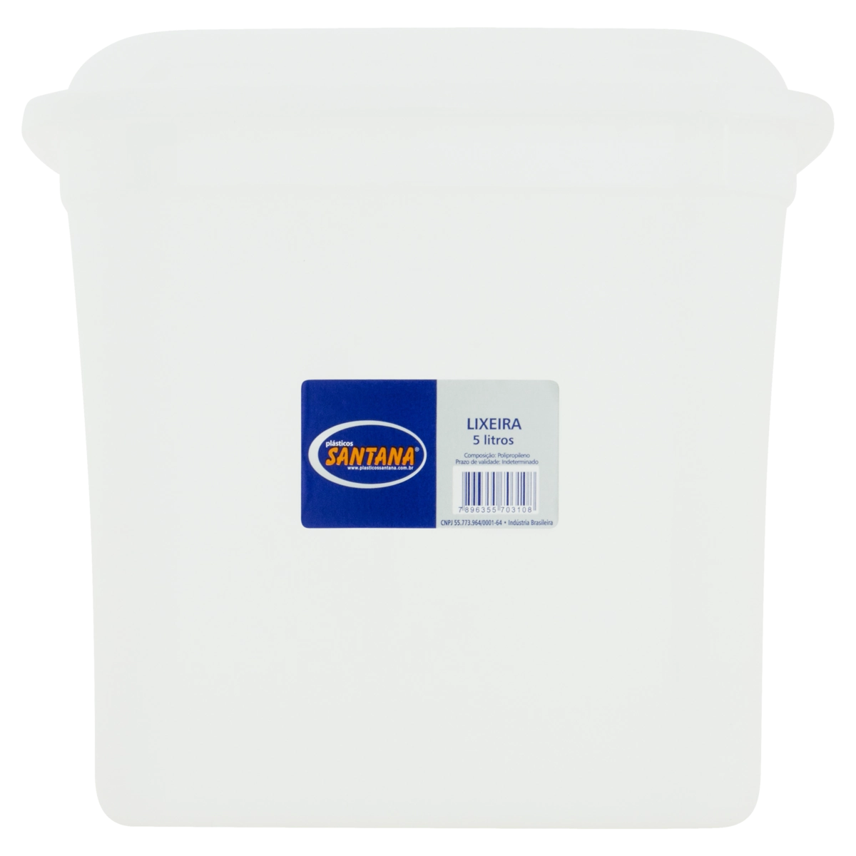 Lixeira Branca 5l Plásticos Santana