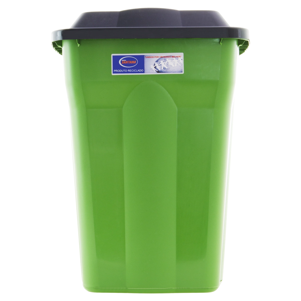 Cesto Fechado Verde 51l Plásticos Santana