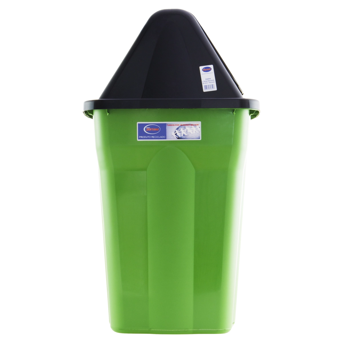 Lixeira Basculante Verde 60l Plásticos Santana