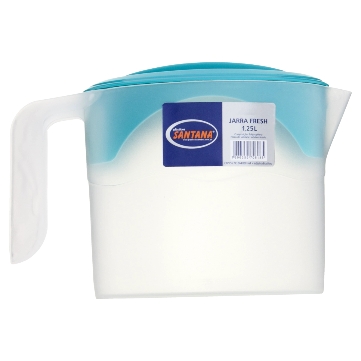 Jarra Plástica Com Tampa Verde Fresh 1,25l Plásticos Santana