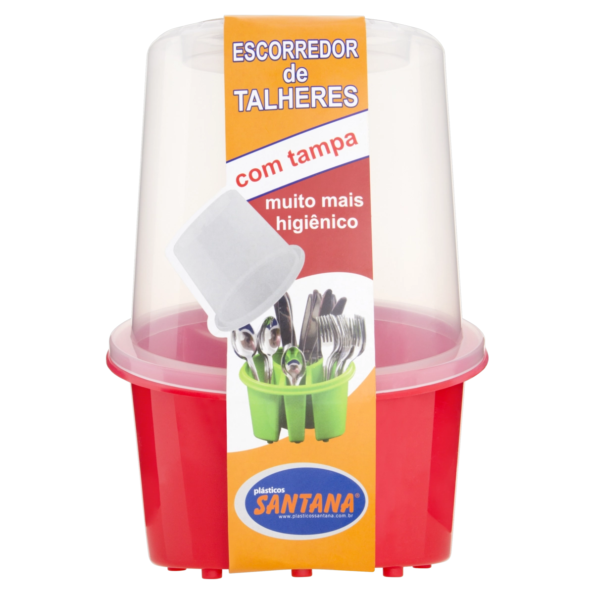 Escorredor De Talher Vermelho Plásticos Santana