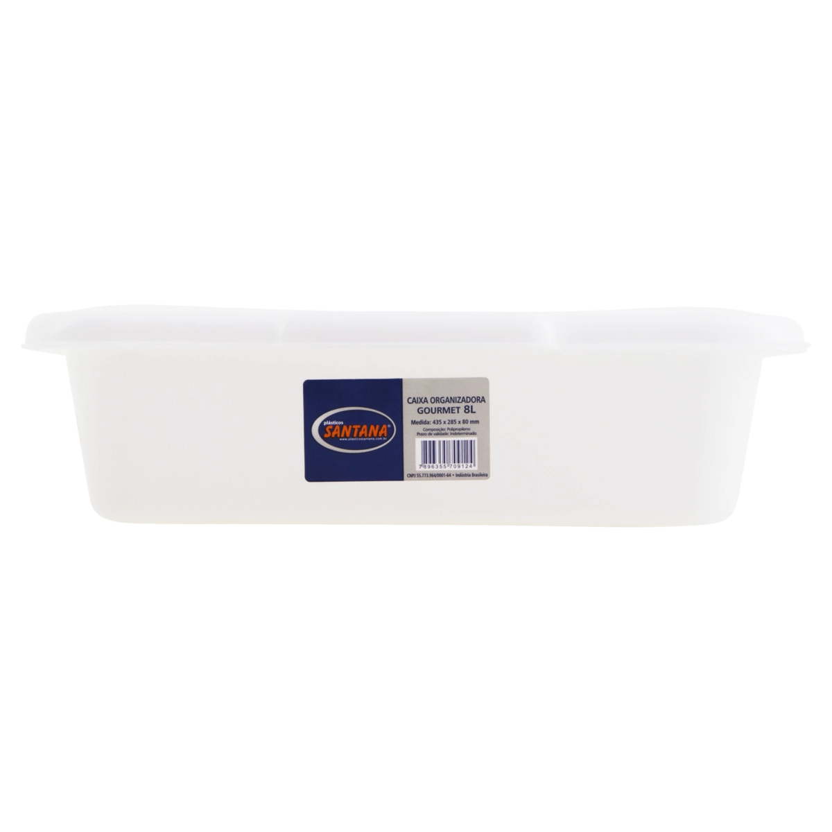 Caixa Organizadora Branca Gourmet 8l Plásticos Santana