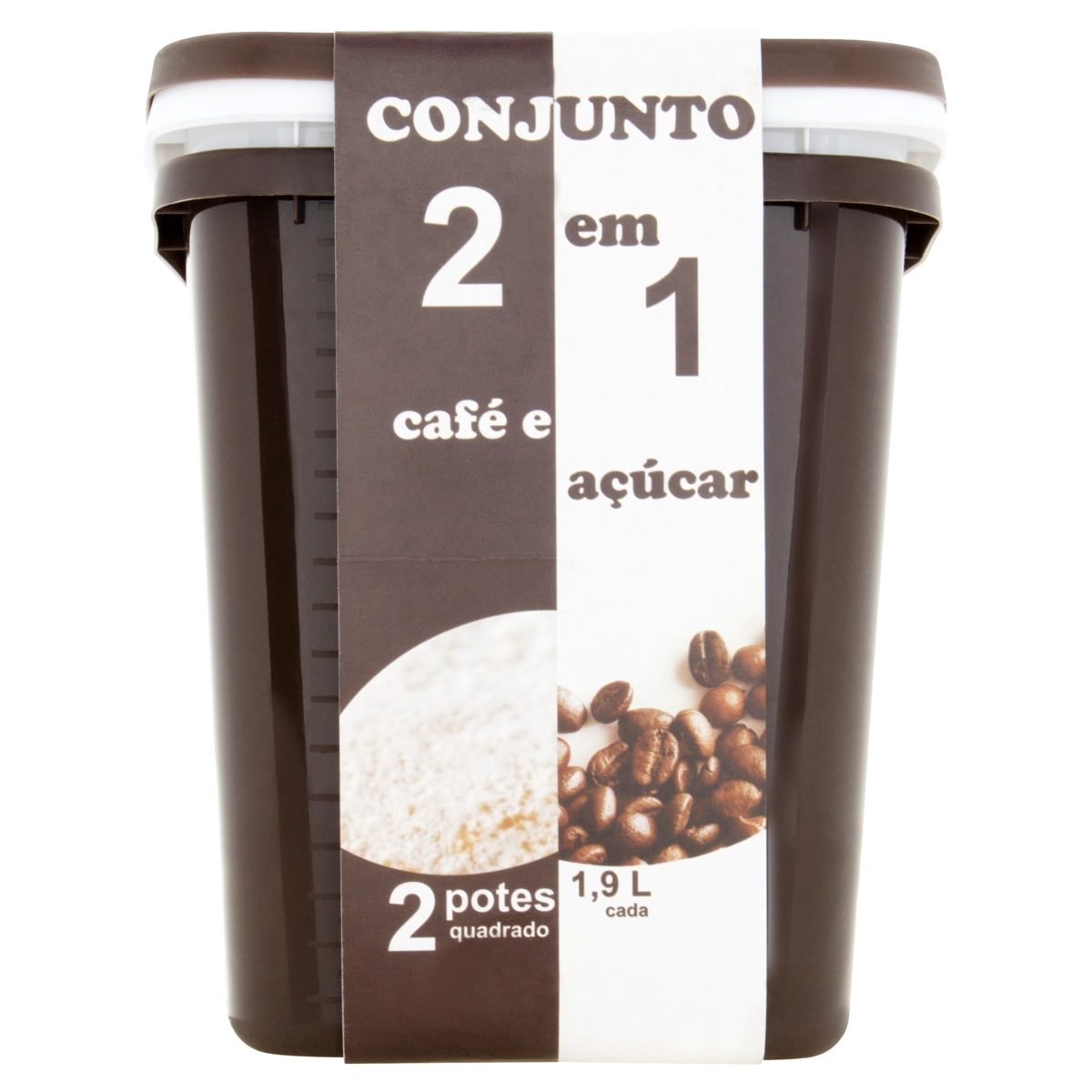 Conjunto 2 em 1 Café e Açúcar Plásticos Santana 1,9 Litros