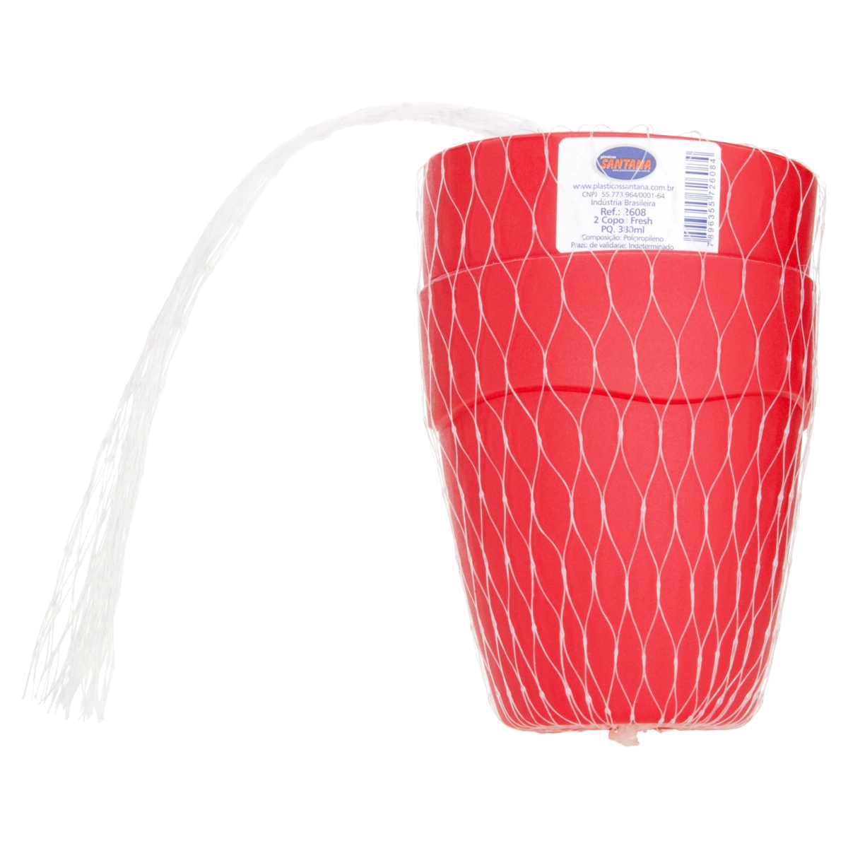 Copo Plástico Vermelho Fresh 380ml Plásticos Santana 2 Unidades