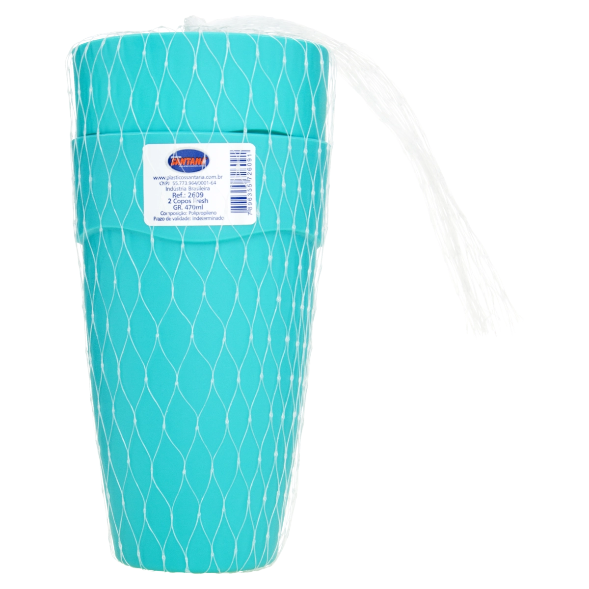 Copo Plástico Verde Fresh 470ml Plásticos Santana 2 Unidades