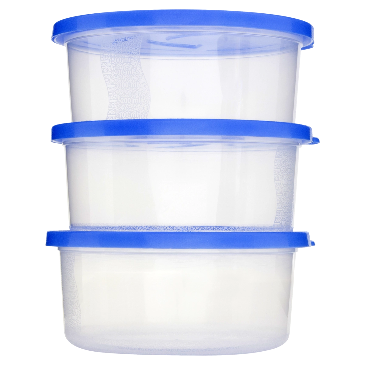 Conjunto Pote Plástico Azul Redondo 700ml Plásticos Santana Sanclick 3 Unidades