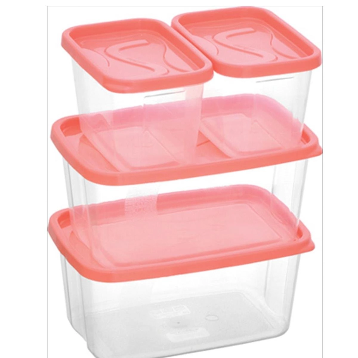 Conjunto Potes com 4 Peças de Plástico SANTANA