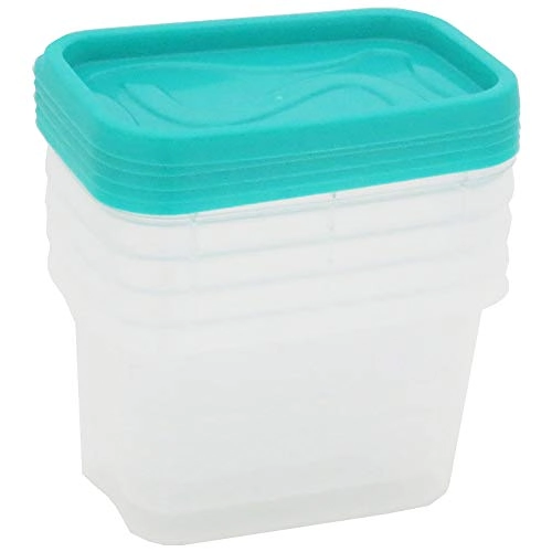 Conj C/5 Potes Retangulares Graduados 600ml