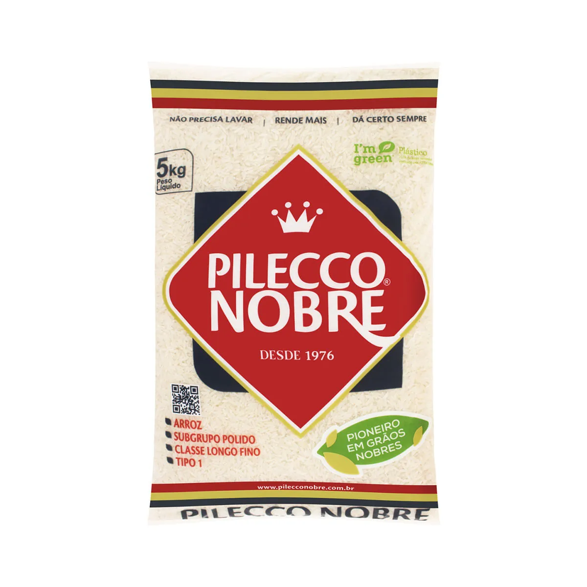 Arroz Polido Tipo 1 PILECCO NOBRE Pacote 5Kg