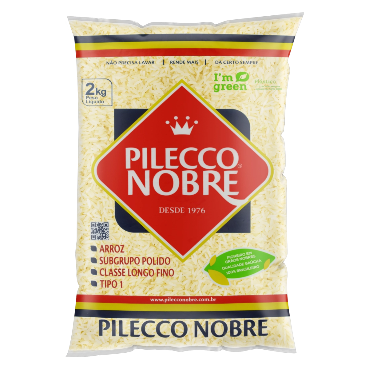 Arroz Fino Tipo 1 Pilecco Nobre 2Kg