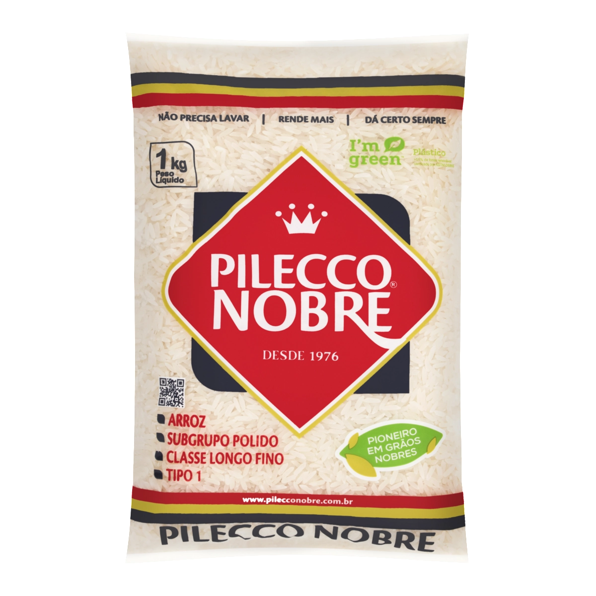 Arroz Polido Tipo 1 Pilecco Nobre Pacote 1kg